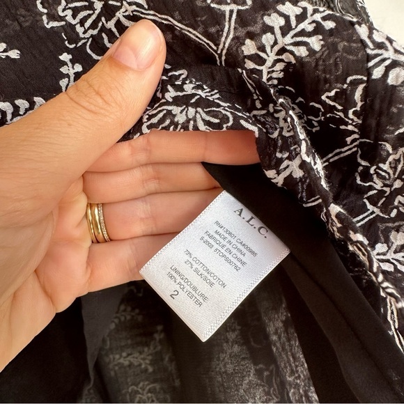 A.L.C. Cotton Silk Balloon Sleeve Blouse Size 2 - Picture 7 of 10